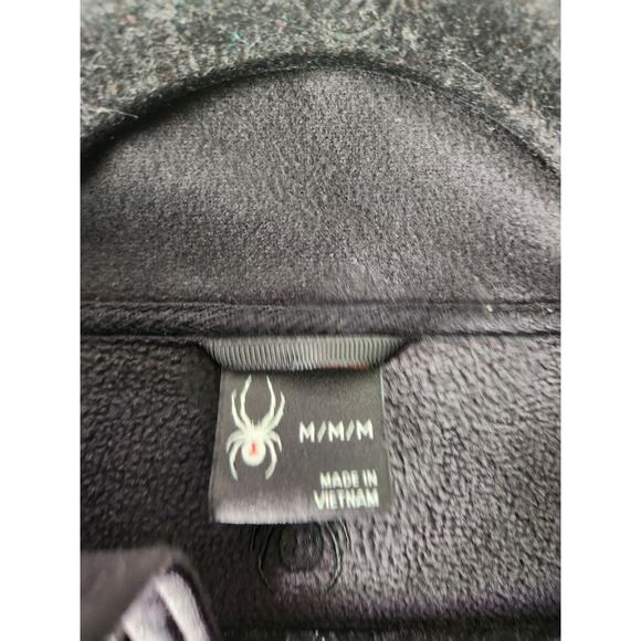 Spyder 1/4 zip Mens Outbound Size Medium Gray Black long sleeve - Picture 5 of 7
